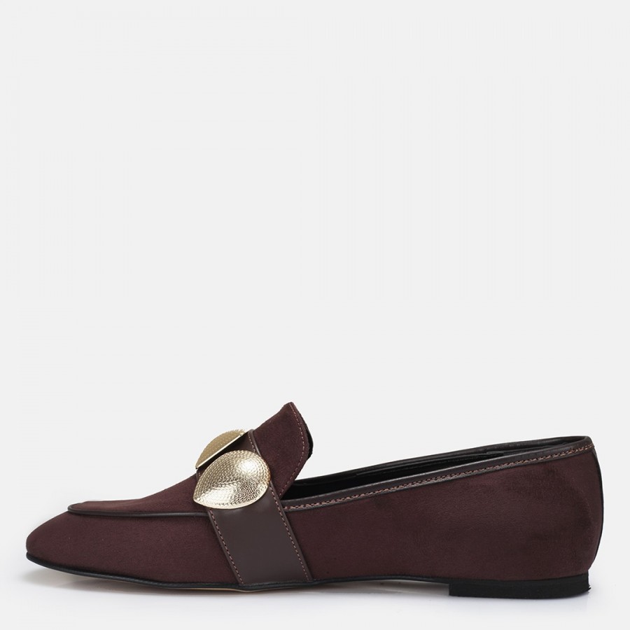 Loafer Ayakkabı Kahverengi Tokalı