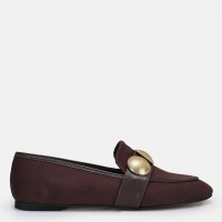 Loafer Ayakkabı Kahverengi Tokalı