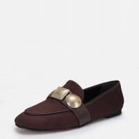Loafer Ayakkabı Kahverengi Tokalı