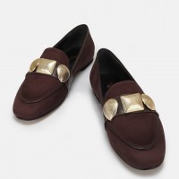 Loafer Ayakkabı Kahverengi Tokalı
