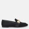 Loafer Ayakkabı Siyah Süet Tokalı