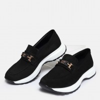 Siyah Süet Tokalı Loafer Ayakkabı