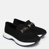 Siyah Süet Tokalı Loafer Ayakkabı