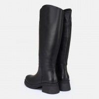 Çizme Siyah Hakiki Deri Binici Model