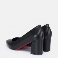 Stiletto Ayakkabı Siyah Kalın Topuklu