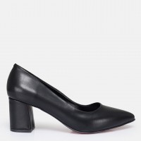 Stiletto Ayakkabı Siyah Kalın Topuklu