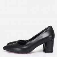 Stiletto Ayakkabı Siyah Kalın Topuklu