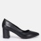 Stiletto Ayakkabı Siyah Kalın Topuklu
