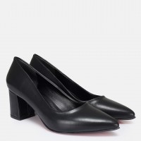 Stiletto Ayakkabı Siyah Kalın Topuklu