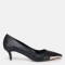 Stiletto Ayakkabı Siyah Metal Detaylı