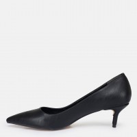 Stiletto Ayakkabı Siyah Metal Detaylı