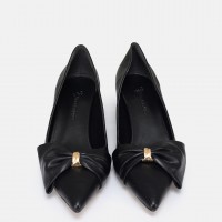 Stiletto Ayakkabı Siyah Fiyonklu