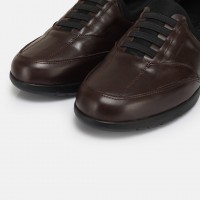 Dolgu Topuk Spor Ayakkabı Kahverengi Hakiki Deri