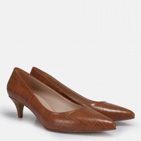 Az Topuklu Stiletto Taba Desenli