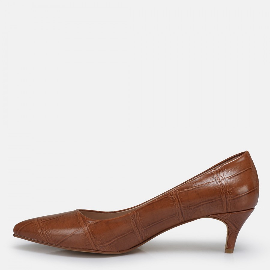 Az Topuklu Stiletto Taba Desenli