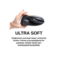 Spor Ayakkabı Hakiki Deri Siyah Delikli