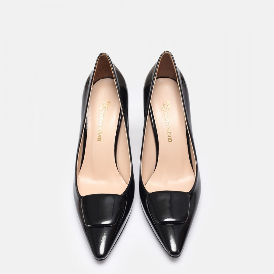 Stiletto Siyah Rugan Tokalı