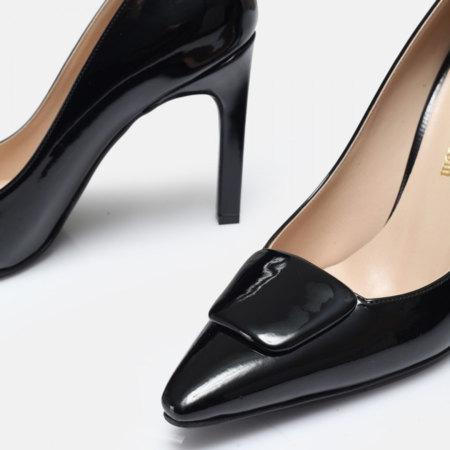 Stiletto Siyah Rugan Tokalı