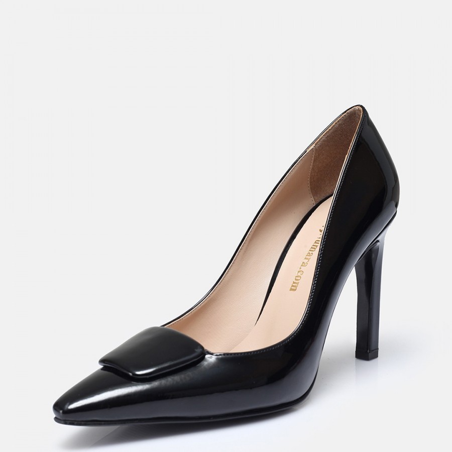 Stiletto Siyah Rugan Tokalı