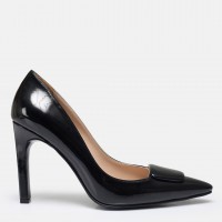 Stiletto Siyah Rugan Tokalı