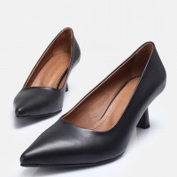 Stiletto Siyah Hakiki Deri Model