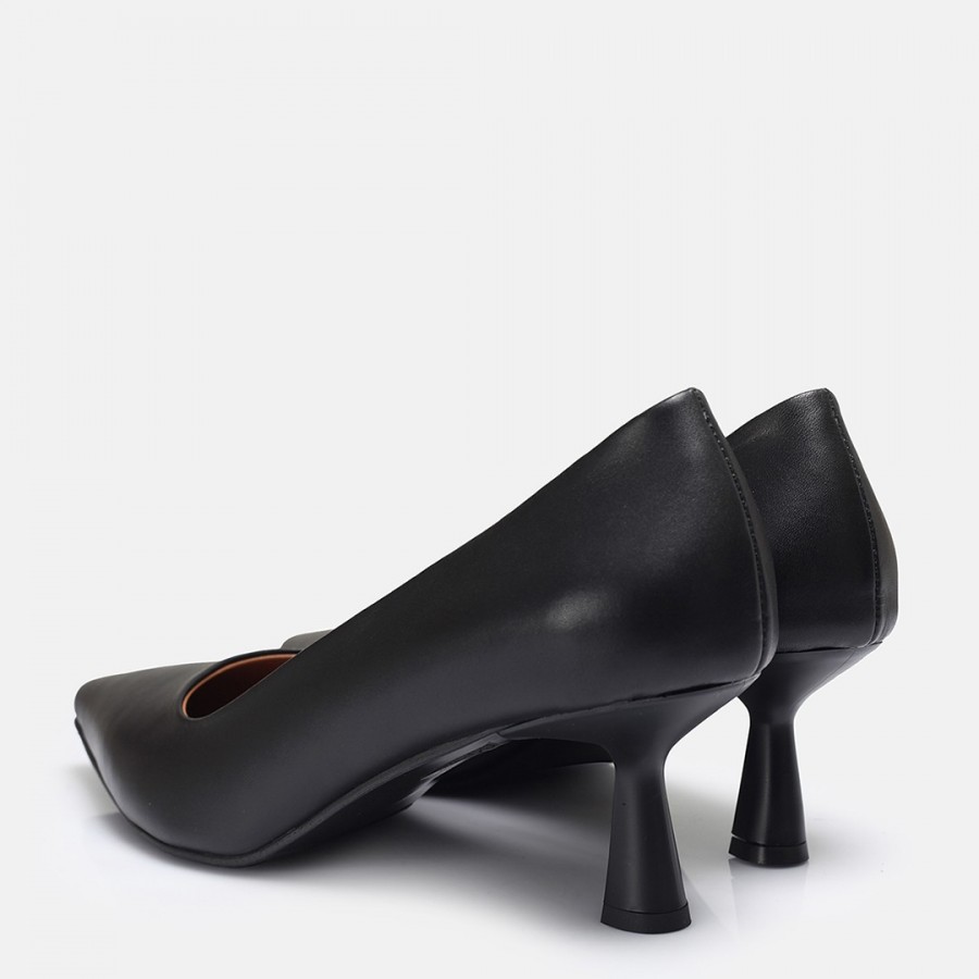 Stiletto Siyah Hakiki Deri Model