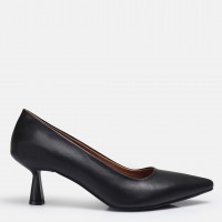 Stiletto Siyah Hakiki Deri Model