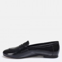 Düz Ayakkabı Loafer Siyah Rugan